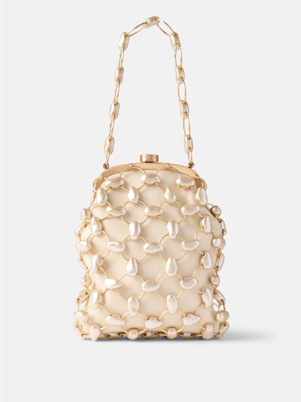 Cult Gaia Brielle Wristlet – Ivory/Pearl